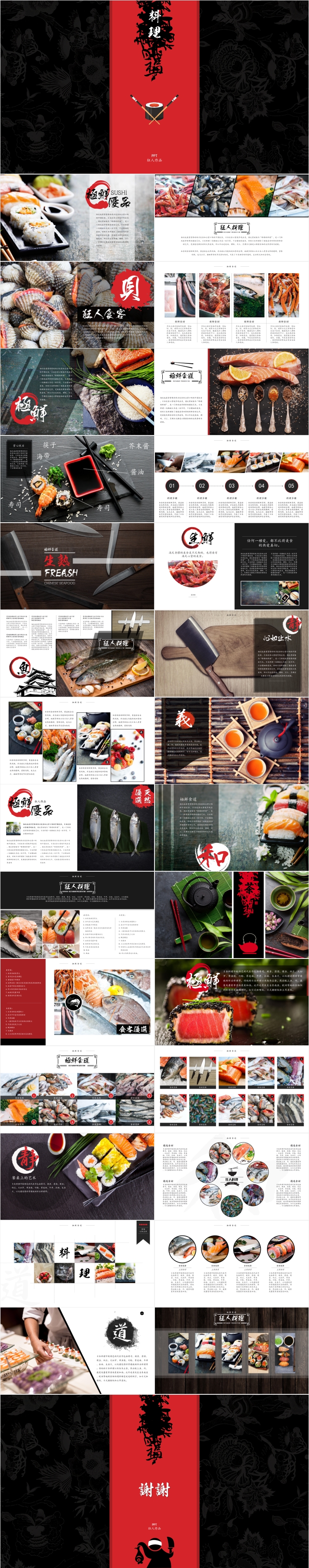 日本料理日式餐饮美食PPT模板