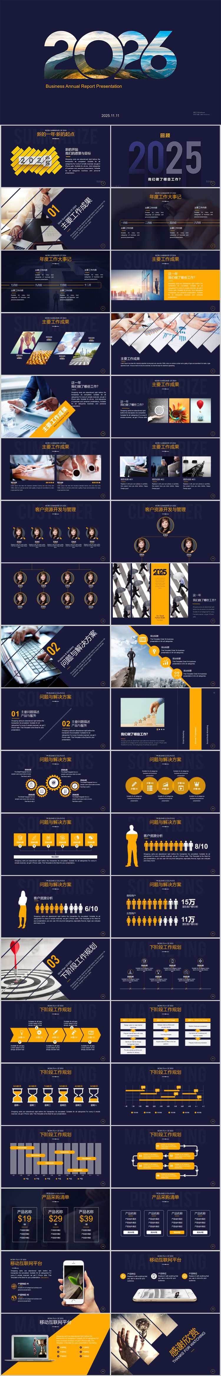 经典工作总结PPT模板